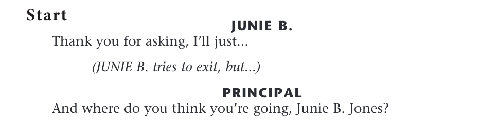 Junie B Audition Sides