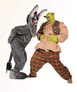 Shrek the musical shrek and donkey costumes