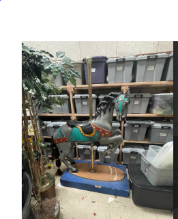 Looking to do Carousel? Once Upon a Mattress? Macbeth set in a carnival? Then we have the carousel horse for you! With hidden wheels underneath, this horse can ride smooth across the stage. Available for pick up , contact Annie Raczko araczko@spsd.us