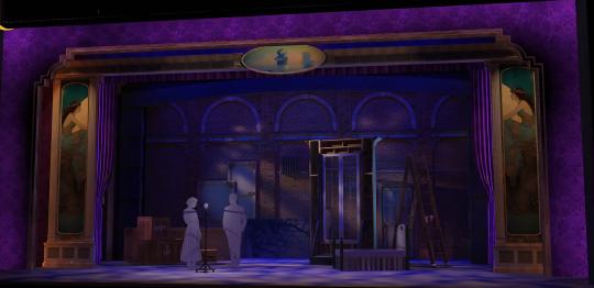 Finding Neverland musical scenery rental - Backstage set - Front Row Theatrical Rental - 800-250-3114
