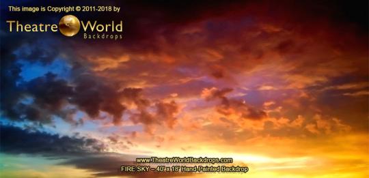 Fire Sky Scenic Backdrop