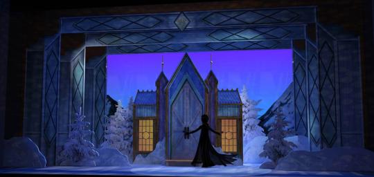 Frozen no fly system rental scenery - stagecraft Theatrical - Castle exterior set