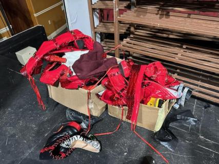 Kinky Boots props, boots, shoes