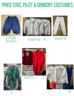 Price Eric, Pilot and Grimsby Costumes