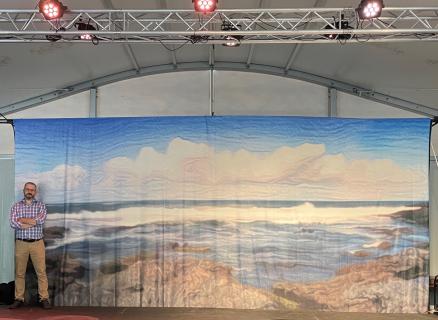 The Pirates of Penzance 20'x10' Seashore and  Nighttime Chapel