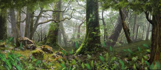 Forest Panel 2 Backdrop used in the production of Lion King, Shrek, and Into the Woods
