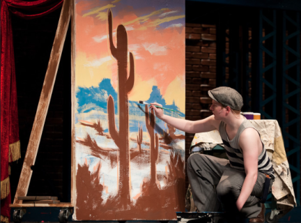 Newsies Murals and Sign