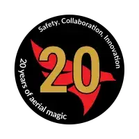 a circle stating 20 years of safety